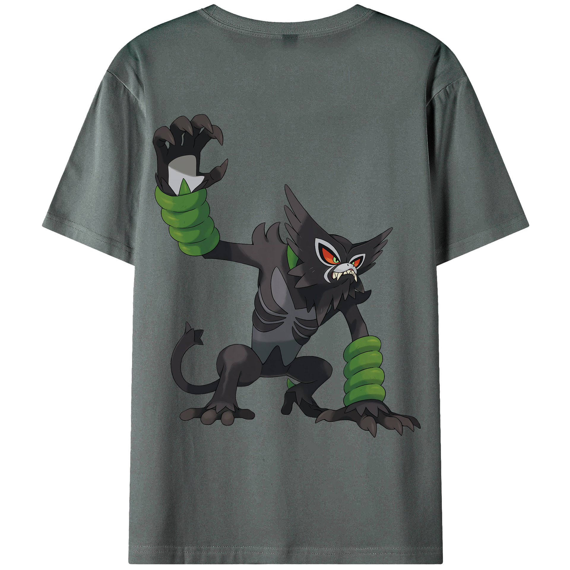 （画像用） ポケットモンスター Pokémon 綿100％ メンズ半袖Tシャツ（バックプリント） 通気性